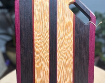 The First Lady – Hardwood Cutting Board | traditional and white Wenge, Purpleheart, Padauk Serving Board
