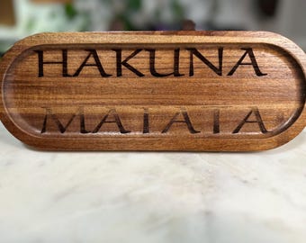 Personalized Wood Trinket Tray | Custom Engraved Valet Catch-All Dish