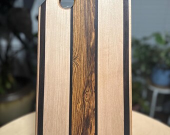 Smoked Ember Charcuterie Board – Maple, Wenge, Bocote Hardwood Serving Board