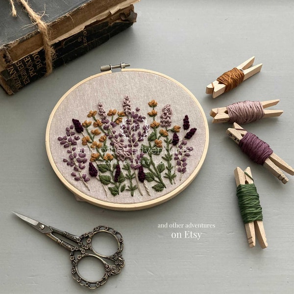 Hand Embroidery PDF Pattern - Winslow - Step by Step Instructions, Video Stitch Tutorials, Fall Flowers, And Other Adventures Embroidery Co