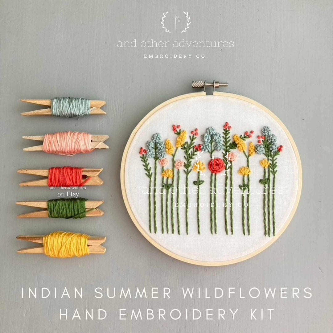 Wildflowers Hand Embroidery Kit - Indian Summer - And Other Adventures  Embroidery Co