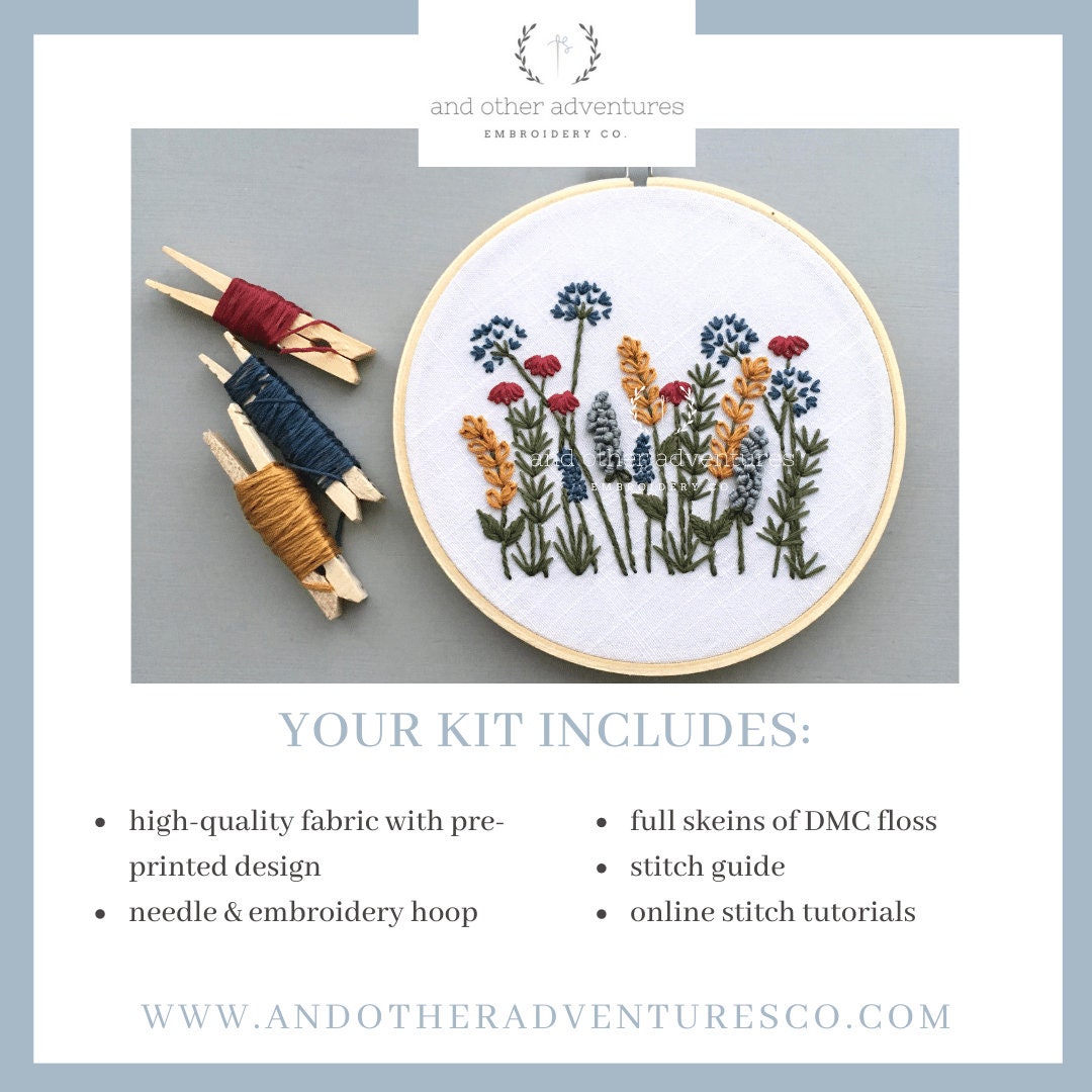 And Other Adventures Embroidery Co Embroidery Kit Harvest Floral