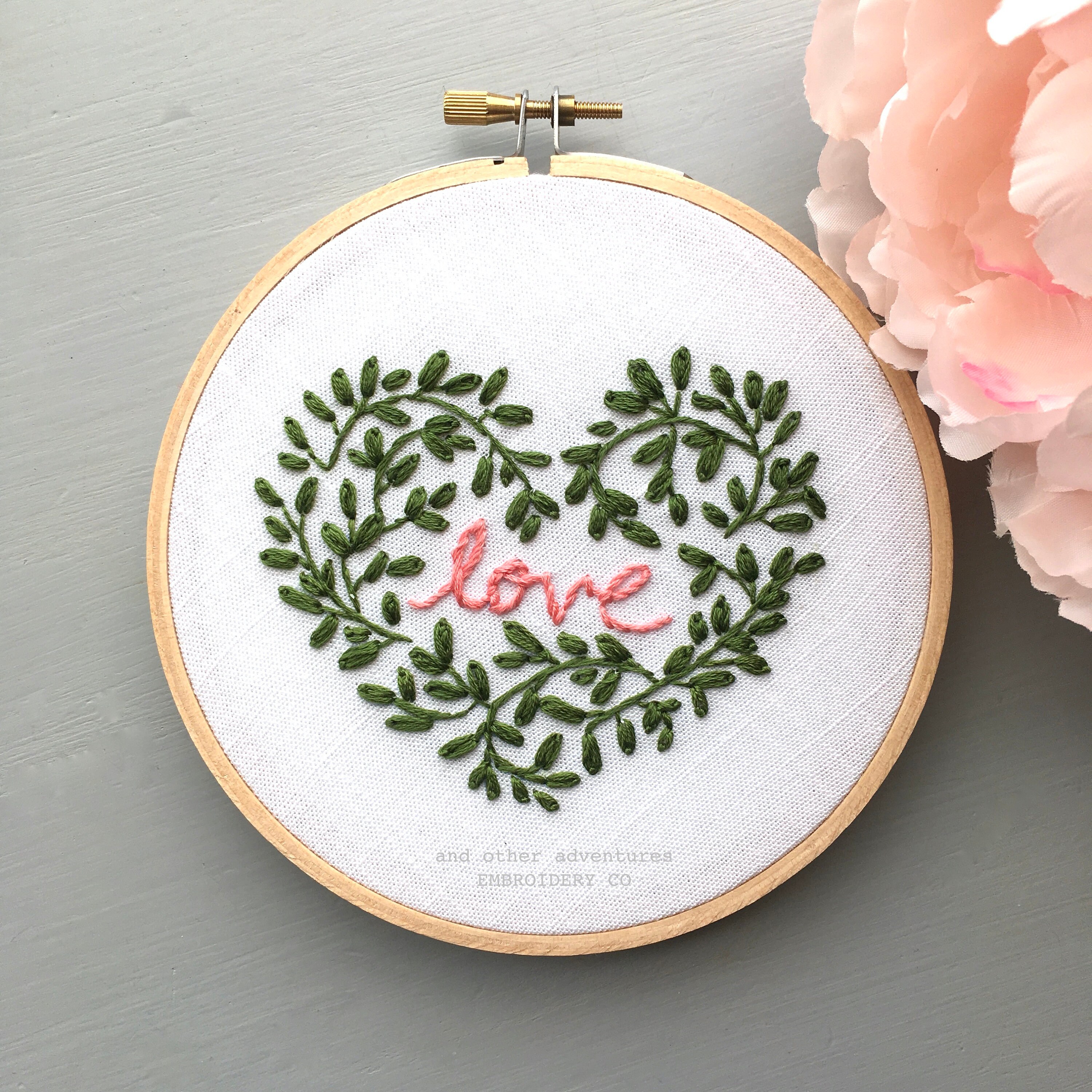 Love Heart Embroidery Pattern – Valentine's Day DIY Project (digital ...