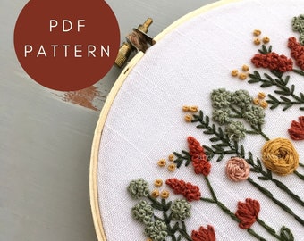 Beginner Hand Embroidery Kit Embroidered Wildflowers, Bright Colors DIY  Hoop Art, Easy Embroidery Kit With Videos by and Other Adventures 