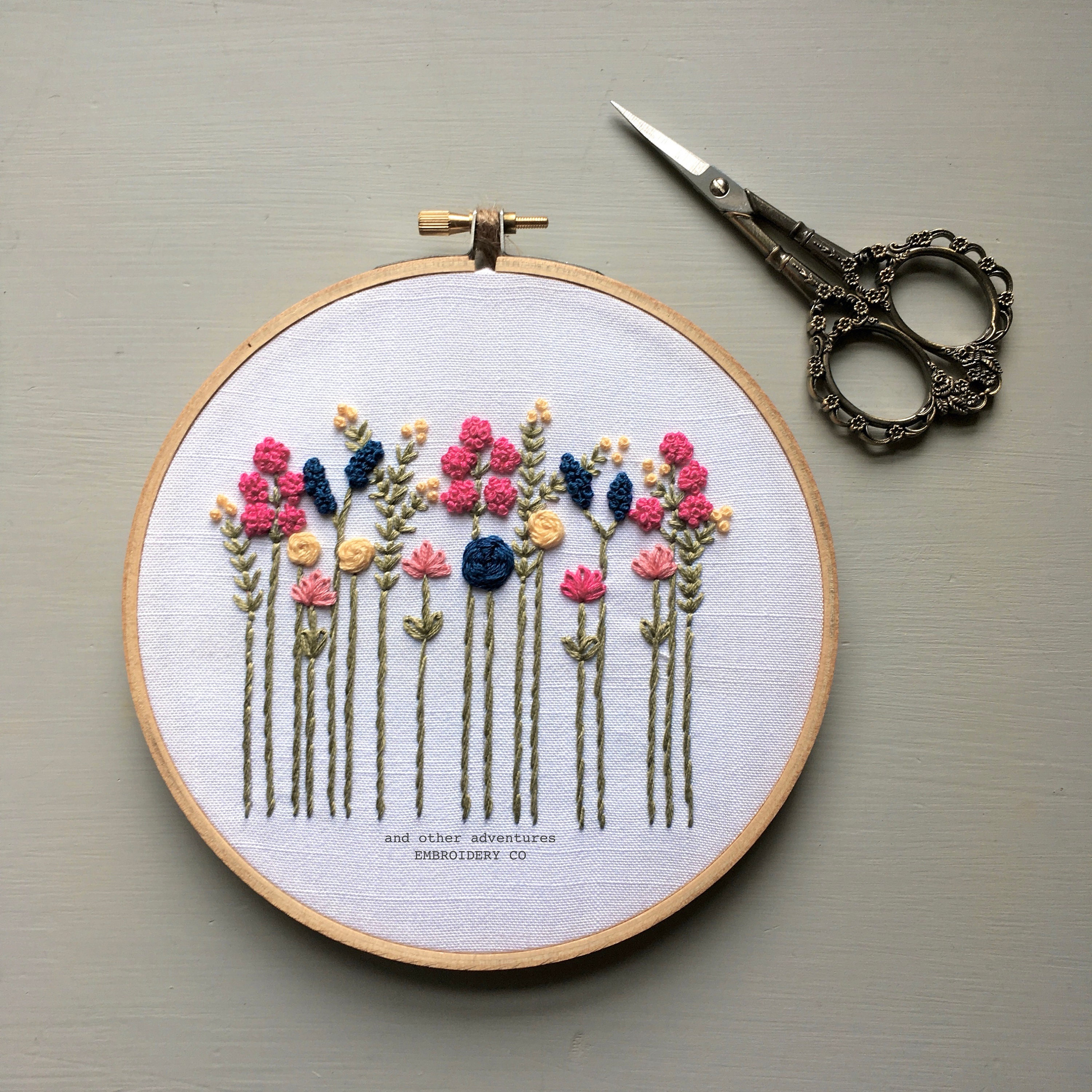 Hand Embroidery Kit for Beginners - Avonlea in Jewel - And Other