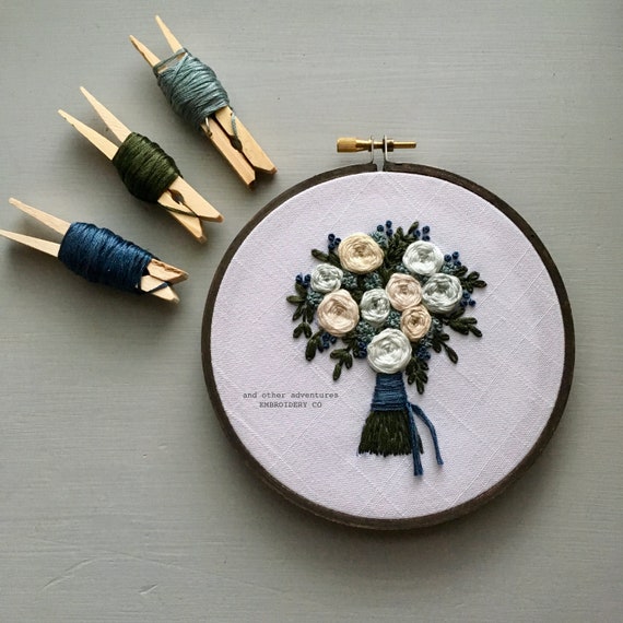 Beginner Hand Embroidery Kit - Wildwood in Rust - And Other