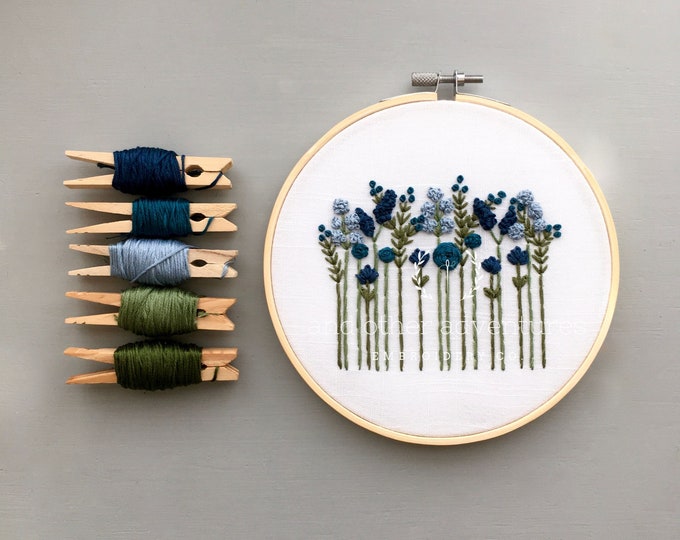 View of Everly Bouquet Hand Embroidery KIT - Intermediate DIY Floral Embroidery ...