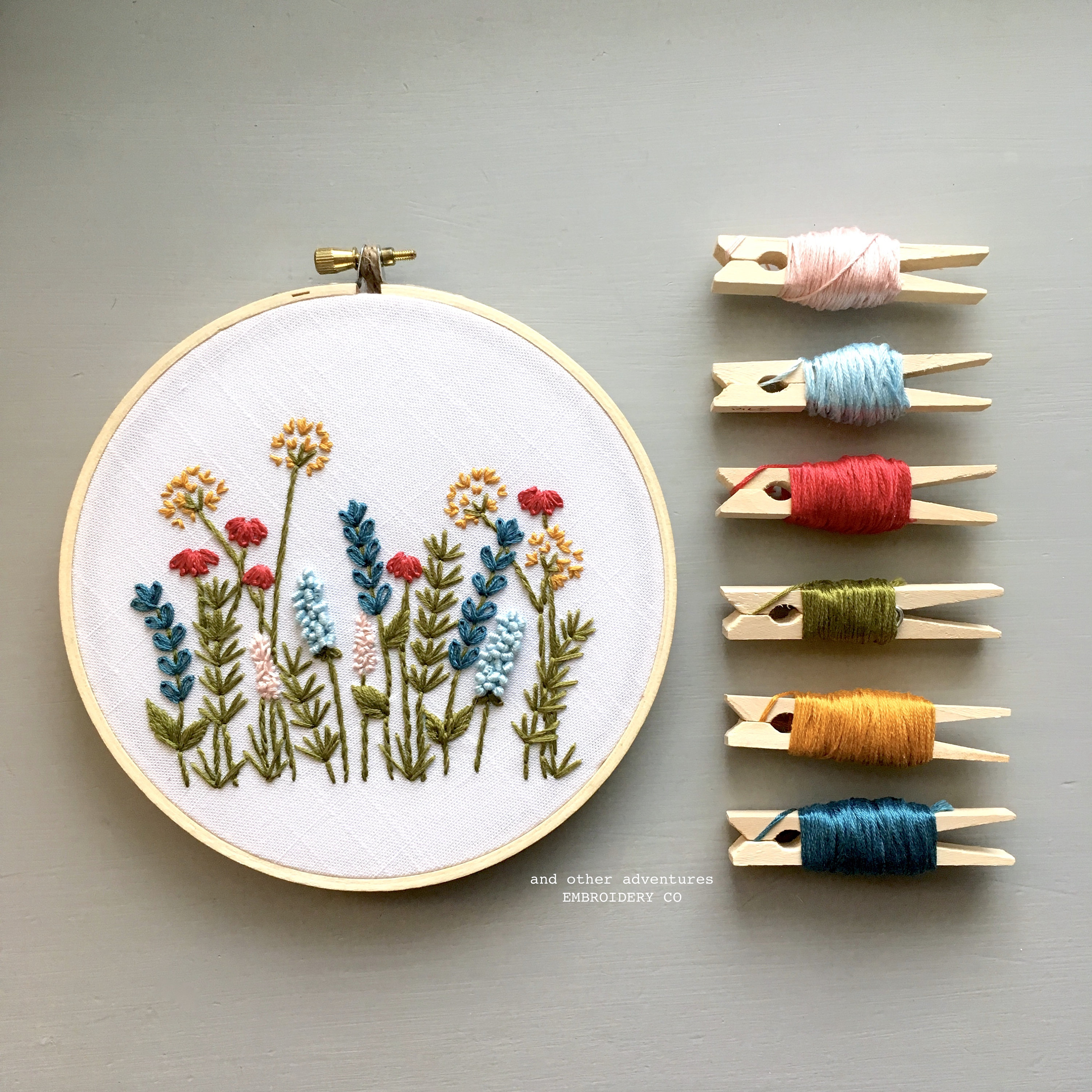 Beginner Hand Embroidery Pattern - Avonlea - Crimson - And Other Adventures  Embroidery Co