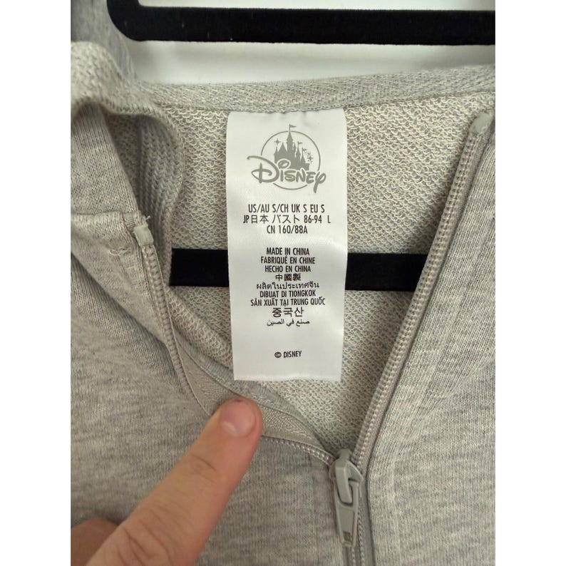 Walt disney world cinderela castle gold/theme parks 2025/ hoodie w zip/nwt afbeelding 3