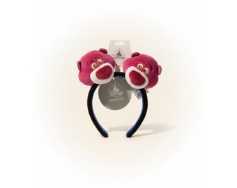 disney parks/removable ears headband/toy story two lotso plush head/nwt