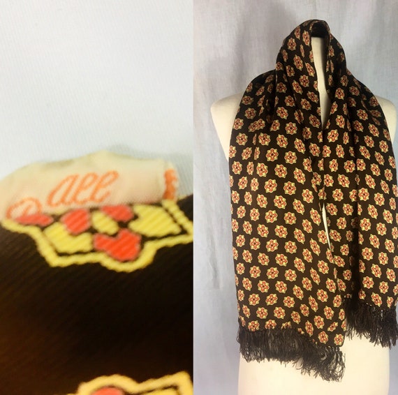 Vintage 1940s Men's Silk Opera Foulard Scarf