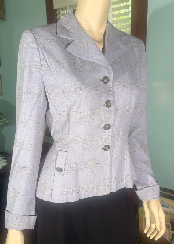 Vintage 1940s Violet Gaberdine Jacket SM XS