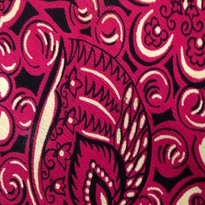 Vintage 1940s Magenta Silk Tie image 2