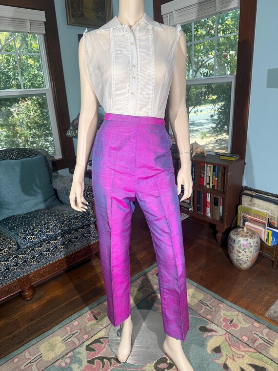Vintage 1960s Silk Cigarette Pants
