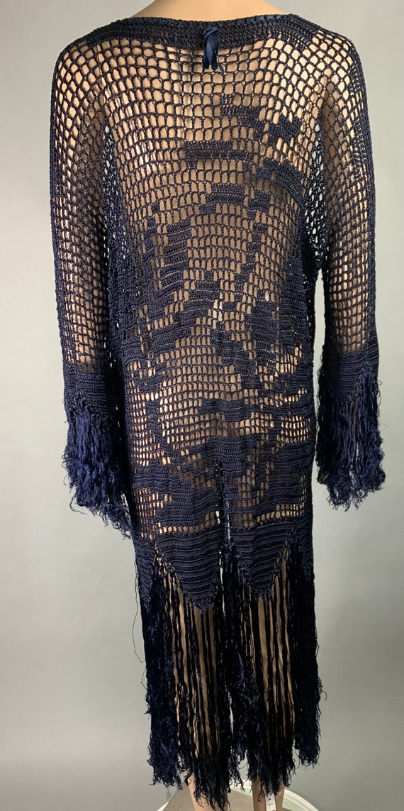 Vintage 1920s Hand Crotchet Over Dress Rare Piece… - image 5