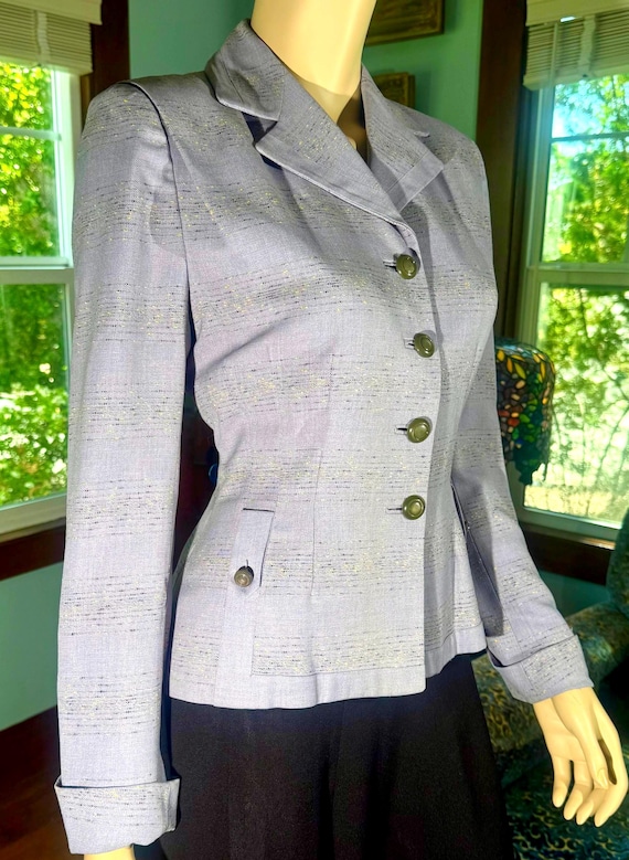 Vintage 1940s Violet Gaberdine Jacket SM XS
