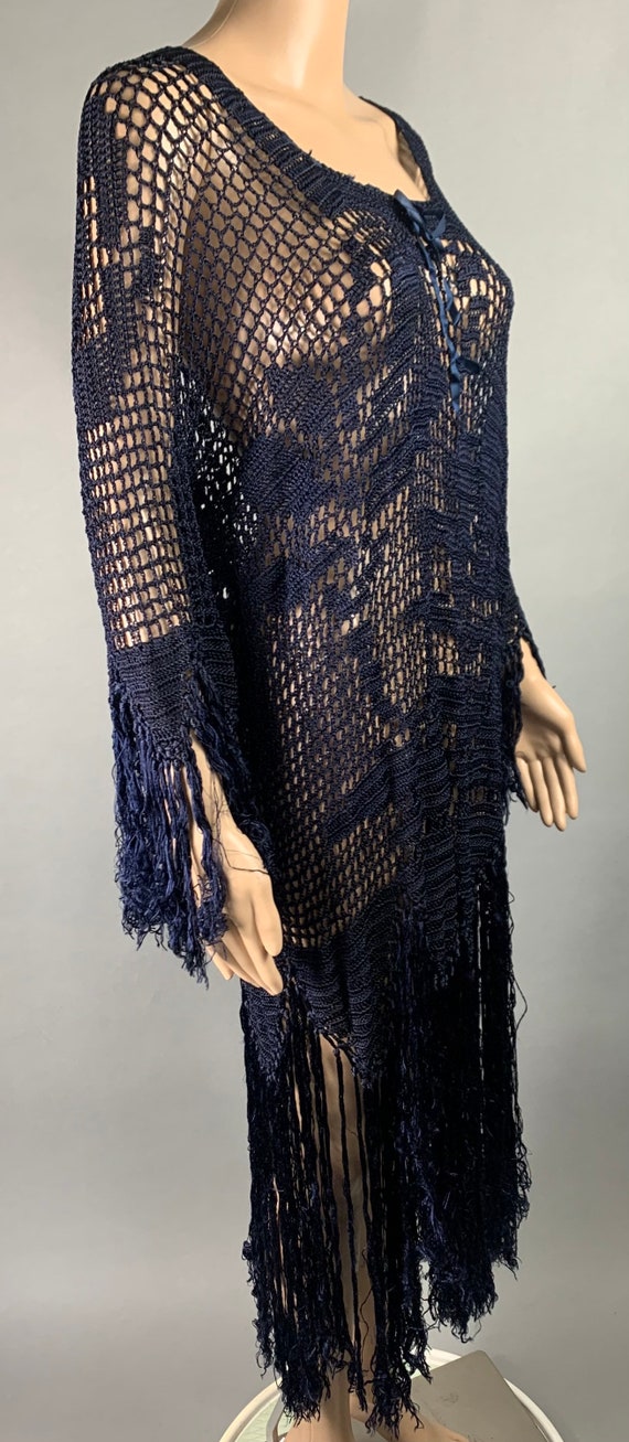 Vintage 1920s Hand Crotchet Over Dress Rare Piece… - image 2