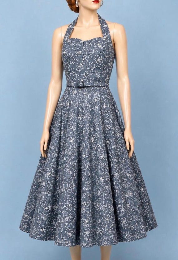 Vintage 1950s Alice of Miami Circle Dress Large