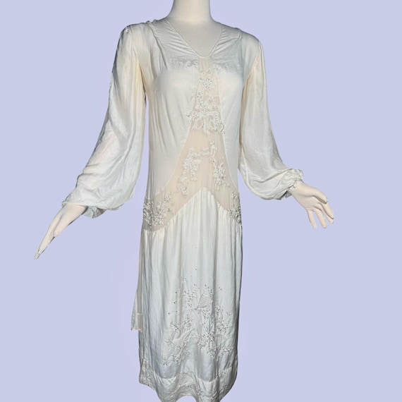 Vintage 1920s Silk Tea Dress
