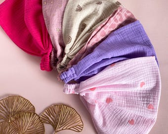 Muslin Baby Bandana Set, Baby Head Scarf, Toddler Summer Headwrap