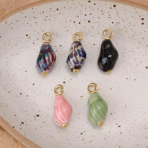 4 pozłacane ceramiczne zawieszki z muszli morskiej, do wyrobu naszyjników, Ocean Beach Jewelry Supply