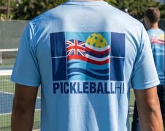 Hawaii Flag Court Pickleball Shirt | Oahu Landmark Performance Tee