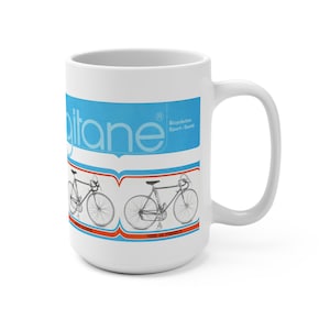 Cycling Gift | Gitane Bicycles 1981 Poster Magazine Ad Mug 15oz | Vintage Retro Design for the Tea and Coffee Drinker