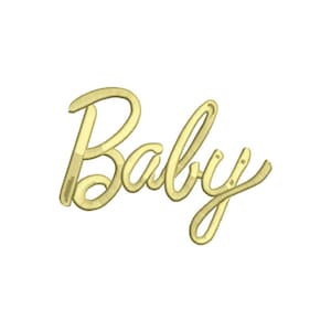 baby neon script machine embroidery design, girly movie lettering embroidery file, aesthetic cursive font pattern, instant download, pes dst