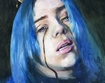 Larger Canvas Print Billie Eilish When The Party S Over Etsy