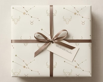 Taurus Sternzeichen Geschenkpapier, Geschenkpapier, Astrologie Stierzeichen Verpackung
