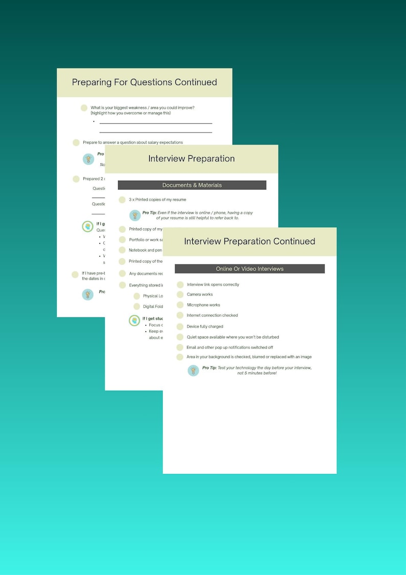 ADHD Interview Prep Checklist - Interview Readiness for Neurodivergent ...