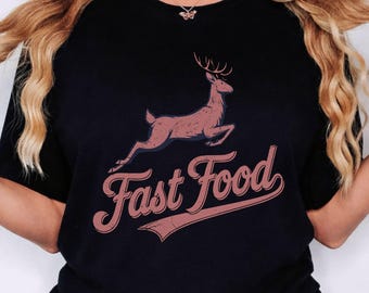 Fast Food Deer PNG, Funny Hunting Graphic (Digital Download)