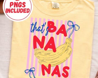 That's Bananas, png-bestand: retro fruit woordspeling zomer clipart (digitale download)