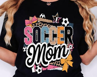 Soccer Mom Collage PNG: Preppy Coquette Sports Mama Design (Digital Download)