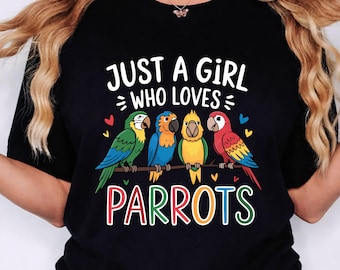 Parrot Lover PNG, Colorful Tropical Birds Design (Digital Download)