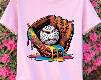 Baseball Drip PNG for Boys, Ice Cream Baseball Graphic (Digital Download)