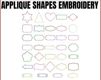Embroidery Label Frame Bundle | Decorative Tag Borders | Machine Embroidery Files | Instant Download