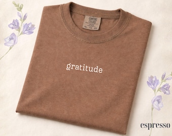 Comfort Colors® Gratitude Shirt, Inspirational Quote Shirt, Teacher Gift Shirt, Mental Health Shirt, Encouragement Gift for Her