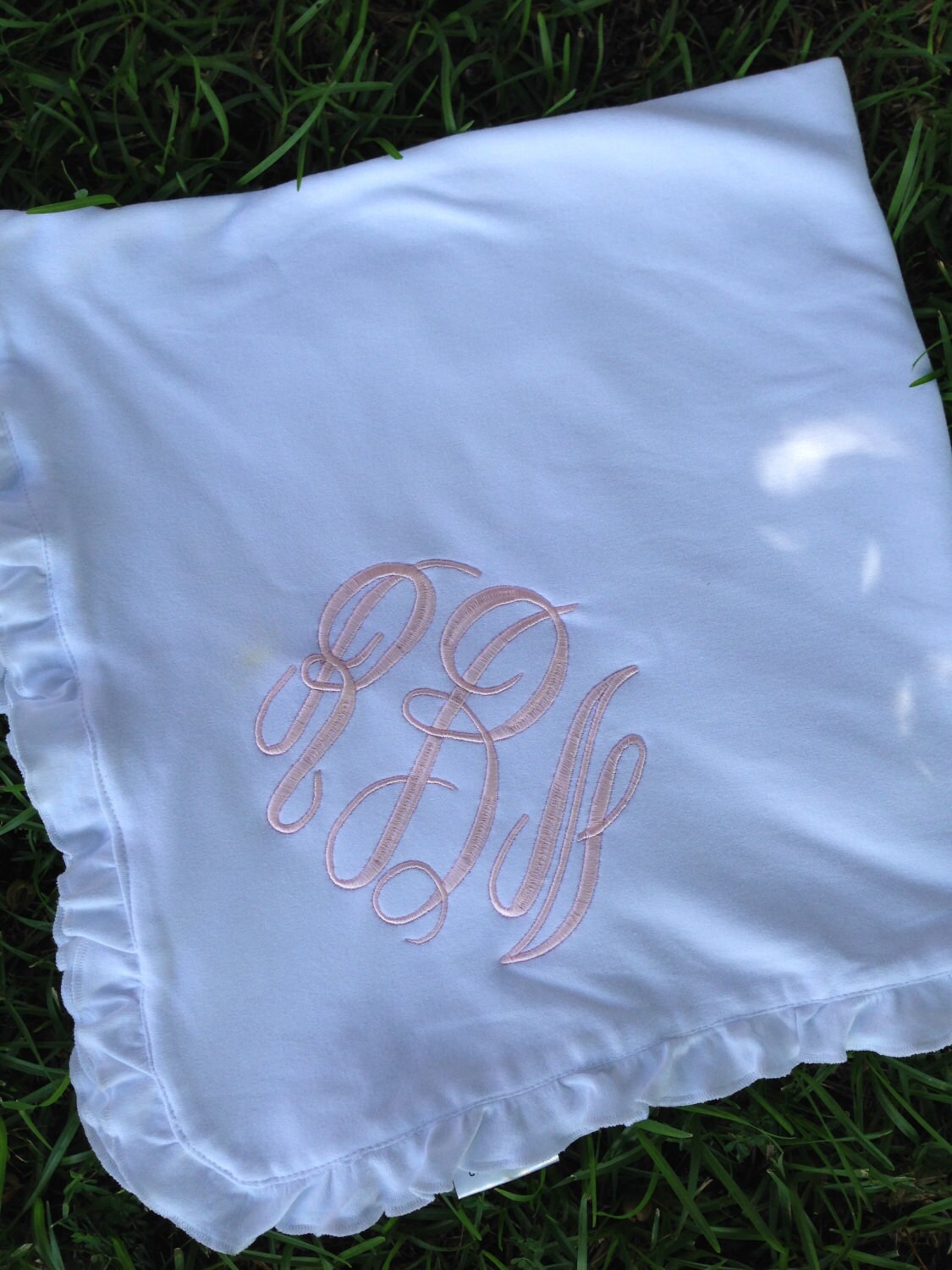 Monogrammed Baby Girl Blanket Etsy