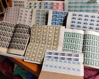 Hojas completas de 50 sellos de colección