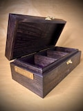 Hardwood Triple Deck Box - Initialed Plate, Custom Engraving, Wood Species