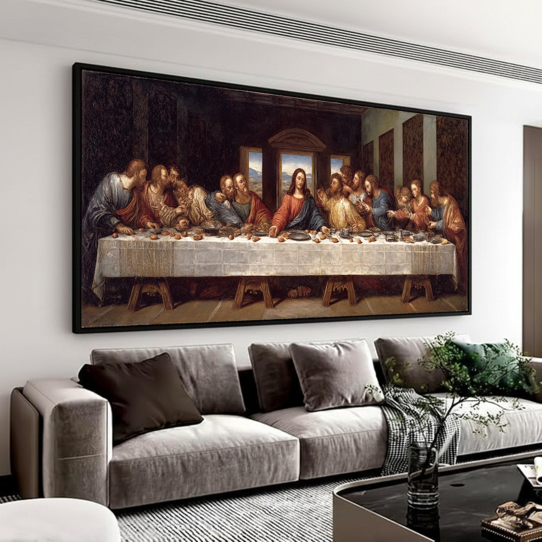 The Last Supper Canvas Wall Art, Leonardo Da Vinci Masterpiece ...