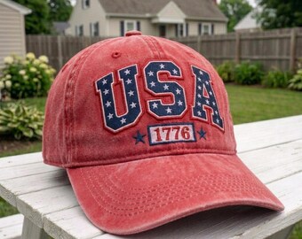 250th Anniversary USA Embroidered Baseball Cap, 1776 2026 Embroidered Wash Baseball Cap, Patriotic American Gift