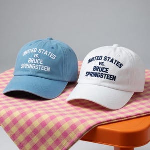 United States vs Bruce Springsteen Dad Hat | Embroidered Washed Cotton Cap