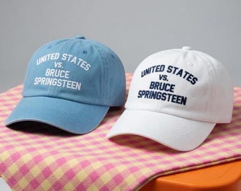 United States vs Bruce Springsteen Dad Hat | Embroidered Washed Cotton Cap