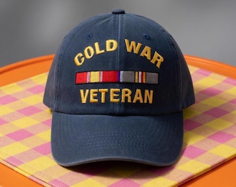 Cold War Veteran Embroidered Baseball Cap, US Military Armed Forces Hat