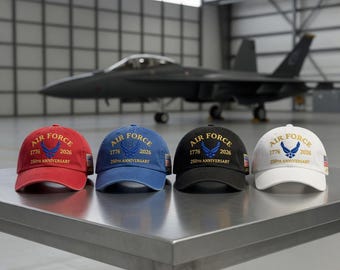 US Air Force 250th Anniversary Hat, Embroidered USAF Veteran Cap, Patriotic 1776-2026