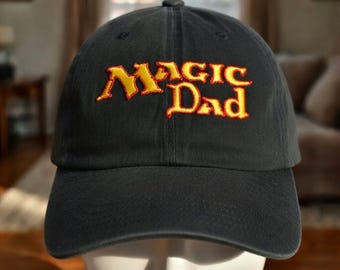 Magic Dad Embroidered Cotton Baseball Cap, MTG Card Game Dad Hat