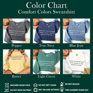 Comfort Colors Sweatshirt, Invisible Wounds Quote, Mental Health Awareness, Medical Record Saying, Empathy Gift, Inspiring Crewneck

Comfort