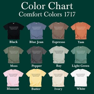 Comfort Colors 1717 Color Chart Mockup, Invisible Wounds Quote T-Shirt Display, Digital Download, All Comfort Colors 1717 Available, Shop